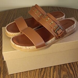 Lucky Brand Tan Studded Women's Sandals